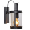 Lucide LINDELO - Applique murale Intérieur/Extérieur - 1xE27 - IP23 - Noir