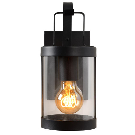 Lucide LINDELO - Applique murale Intérieur/Extérieur - 1xE27 - IP23 - Noir