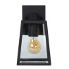 Lucide MATSLOT - Applique murale Intérieur/Extérieur - 1xE27 - IP23 - Noir - L 14,2 x P 13 x H 24,6 cm