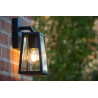 Lucide MATSLOT - Applique murale Intérieur/Extérieur - 1xE27 - IP23 - Noir - L 14,2 x P 13 x H 24,6 cm
