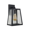 Lucide MATSLOT - Applique murale Intérieur/Extérieur - 1xE27 - IP23 - Noir - L 18 x P 16,5 x H 30,5 cm