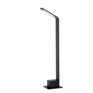 Lucide LAWFORD - Borne extérieur - LED - 1x6W 3000K - IP54 - Noir - L 15 x P 9,5 x H 60 cm