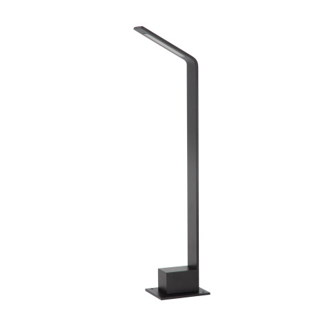 Lucide LAWFORD - Borne extérieur - LED - 1x6W 3000K - IP54 - Noir - L 15 x P 9,5 x H 60 cm