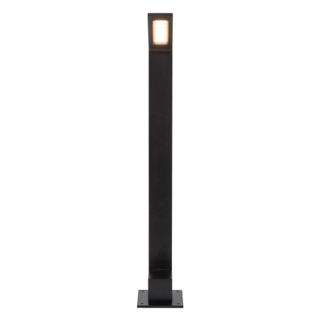 Lucide LAWFORD - Borne extérieur - LED - 1x6W 3000K - IP54 - Noir - L 15 x P 9,5 x H 60 cm