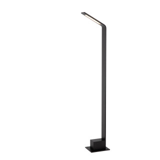 Lucide LAWFORD - Borne extérieur - LED - 1x6W 3000K - IP54 - Noir - L 15 x P 9,5 x H 80,5 cm