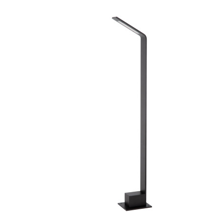 Lucide LAWFORD - Borne extérieur - LED - 1x6W 3000K - IP54 - Noir - L 15 x P 9,5 x H 80,5 cm