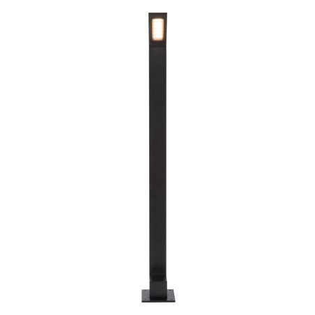 Lucide LAWFORD - Borne extérieur - LED - 1x6W 3000K - IP54 - Noir - L 15 x P 9,5 x H 80,5 cm