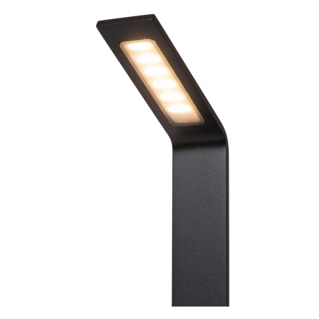 Lucide LAWFORD - Borne extérieur - LED - 1x6W 3000K - IP54 - Noir - L 15 x P 9,5 x H 80,5 cm