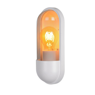 Lucide CAPSULE - Applique murale Intérieur/Extérieur - 1xE27 - IP54 - Blanc