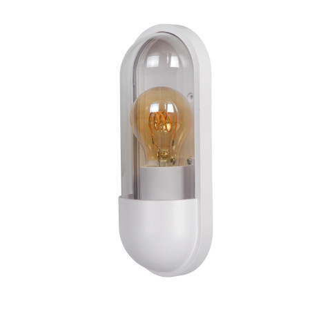 Lucide CAPSULE - Applique murale Intérieur/Extérieur - 1xE27 - IP54 - Blanc
