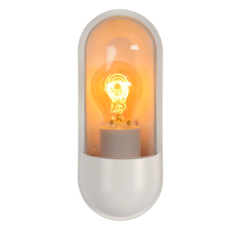 Lucide CAPSULE - Applique murale Intérieur/Extérieur - 1xE27 - IP54 - Blanc