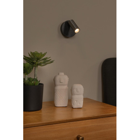 Lucide TONI - Spot mural / Applique mural Rechargeable - Batterie/Piles - Ø 8,1 cm - LED Dim. - CCT - 1x2W - Réf. 29933/02/15