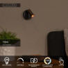 Lucide TONI - Spot mural / Applique mural Rechargeable - Batterie/Piles - Ø 8,1 cm - LED Dim. - CCT - 1x2W - Réf. 29934/02/15