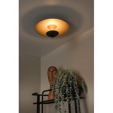 Lucide VULCAN - Plafonnier - Ø 35 cm - LED Dim. - 1x9W 3000K - Noir