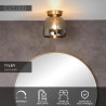 Lucide TYLER - Plafonnier Salle de bains - Ø 16,1 cm - 1xG9 - IP44 - Or Mat / Laiton
