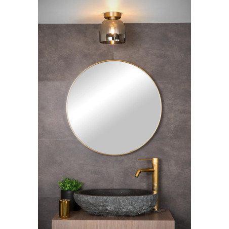 Lucide TYLER - Plafonnier Salle de bains - Ø 16,1 cm - 1xG9 - IP44 - Or Mat / Laiton