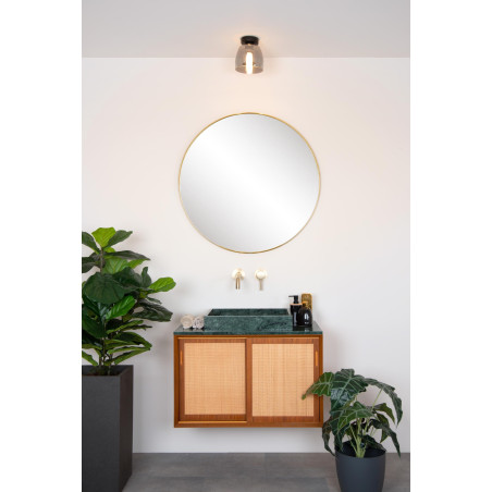Lucide TYLER - Plafonnier Salle de bains - Ø 16,1 cm - 1xG9 - IP44 - Noir