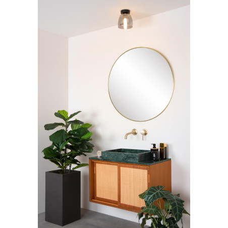 Lucide TYLER - Plafonnier Salle de bains - Ø 16,1 cm - 1xG9 - IP44 - Noir