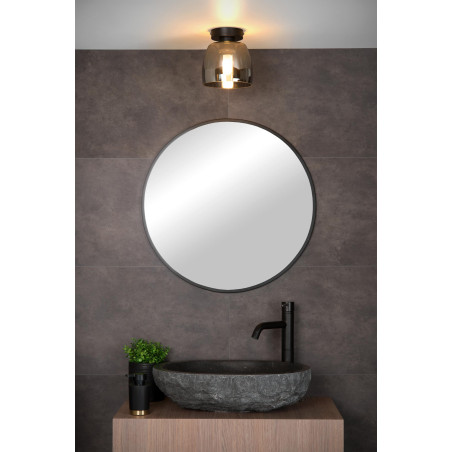 Lucide TYLER - Plafonnier Salle de bains - Ø 16,1 cm - 1xG9 - IP44 - Noir