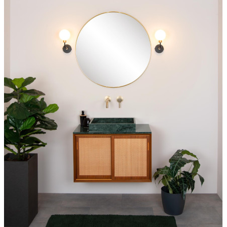 Lucide BEREND - Applique murale Salle de bains - 1xG9 - IP44 - Noir