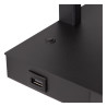 Lucide GREGORY - Lampe de chevet / Applique mural - 1xE27 - Point de rechargement USB - Noir
