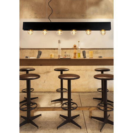 Lucide SURTUS - Suspension - 6xE27 - Noir