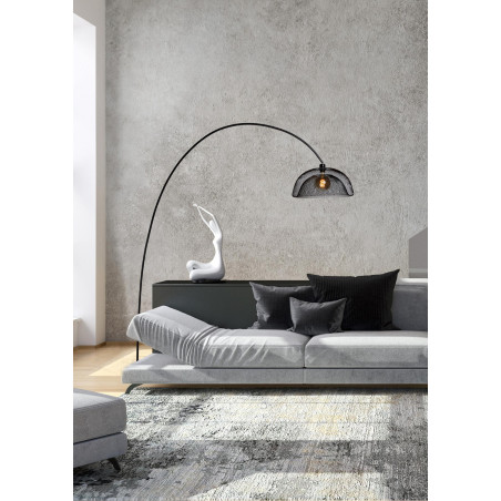 Lucide MESH - Lampadaire arceau - 1xE27 - Noir
