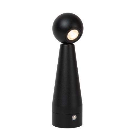Lucide IPSOS - Lampe de table Rechargeable - Batterie/Piles - LED Dim. - 1x3W 2700K - Noir