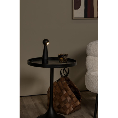 Lucide IPSOS - Lampe de table Rechargeable - Batterie/Piles - LED Dim. - 1x3W 2700K - Noir