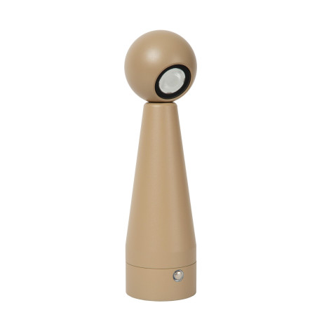 Lucide IPSOS - Lampe de table Rechargeable - Batterie/Piles - LED Dim. - 1x3W 2700K - Taupe