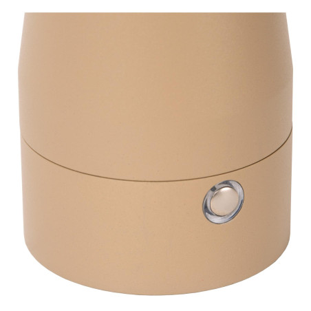 Lucide IPSOS - Lampe de table Rechargeable - Batterie/Piles - LED Dim. - 1x3W 2700K - Taupe