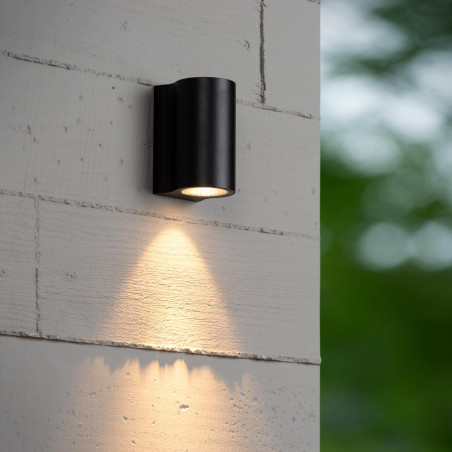 Lucide AKRA - Applique murale Intérieur/Extérieur - LED - 1x6W 2700K - IP54 - Noir