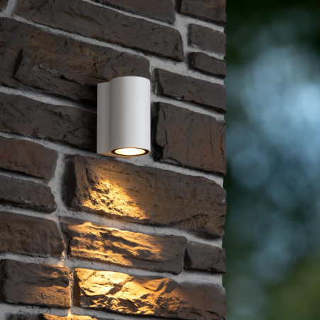 Lucide AKRA - Applique murale Intérieur/Extérieur - LED - 1x6W 2700K - IP54 - Blanc