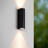 Lucide AKRA - Applique murale Intérieur/Extérieur - LED - 2x6,5W 2700K - IP54 - Noir