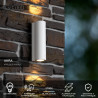 Lucide AKRA - Applique murale Intérieur/Extérieur - LED - 2x6,5W 2700K - IP54 - Blanc