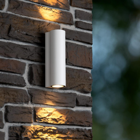 Lucide AKRA - Applique murale Intérieur/Extérieur - LED - 2x6,5W 2700K - IP54 - Blanc