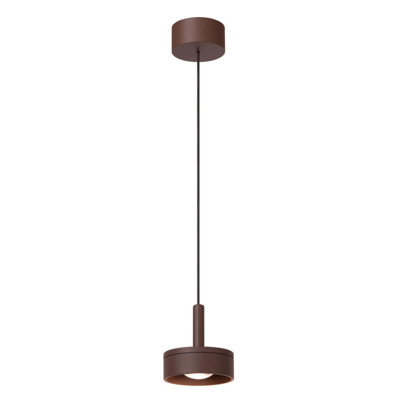 Lucide LENZ - Suspension Intérieur/Extérieur - Ø 11 cm - LED - 1x8W 2700K - IP54 - Rouille - Essential
