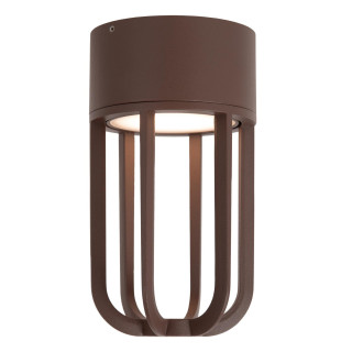 Lucide WELLS - Plafonnier Intérieur/Extérieur - Ø 10 cm - LED - 1x8W 2700K - IP54 - Rouille - Essential