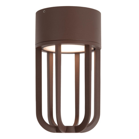 Lucide WELLS - Plafonnier Intérieur/Extérieur - Ø 10 cm - LED - 1x8W 2700K - IP54 - Rouille - Essential