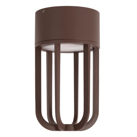 Lucide WELLS - Plafonnier Intérieur/Extérieur - Ø 10 cm - LED - 1x8W 2700K - IP54 - Rouille - Essential