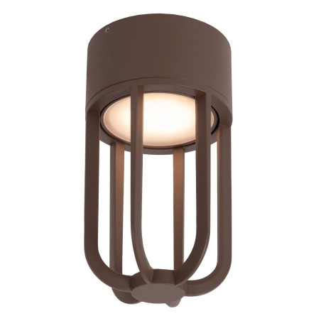 Lucide WELLS - Plafonnier Intérieur/Extérieur - Ø 10 cm - LED - 1x8W 2700K - IP54 - Rouille - Essential