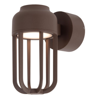Lucide WELLS - Applique murale Intérieur/Extérieur - Ø 10 cm - LED - 1x8W 2700K - IP54 - Rouille - Essential