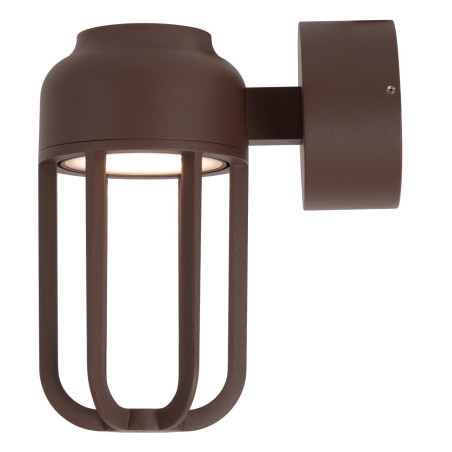 Lucide WELLS - Applique murale Intérieur/Extérieur - Ø 10 cm - LED - 1x8W 2700K - IP54 - Rouille - Essential