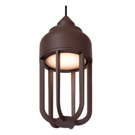 Lucide WELLS - Suspension Intérieur/Extérieur - Ø 10 cm - LED - 1x8W 2700K - IP54 - Rouille - Essential