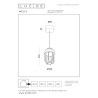 Lucide WELLS - Suspension Intérieur/Extérieur - Ø 10 cm - LED - 1x8W 2700K - IP54 - Rouille - Essential