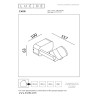 Lucide CAPRI - Spot mural / Applique mural Intérieur/Extérieur - LED - 1x8W 2700K - IP54 - Café - Essential