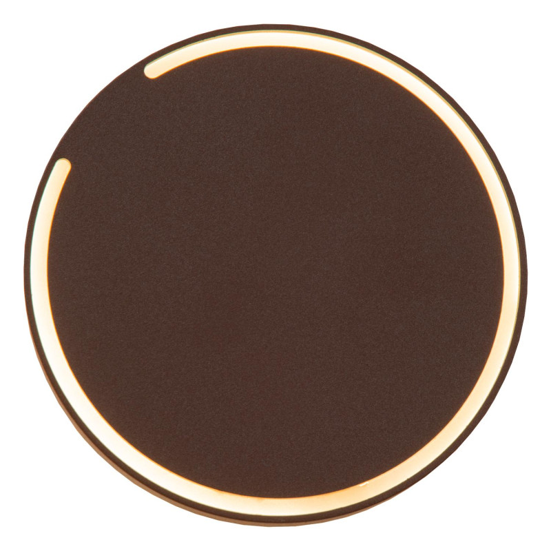 Lucide FINISTER - Applique murale Intérieur/Extérieur - Ø 13 cm - LED - 1x6W 2700K - IP54 - Rouille - Essential