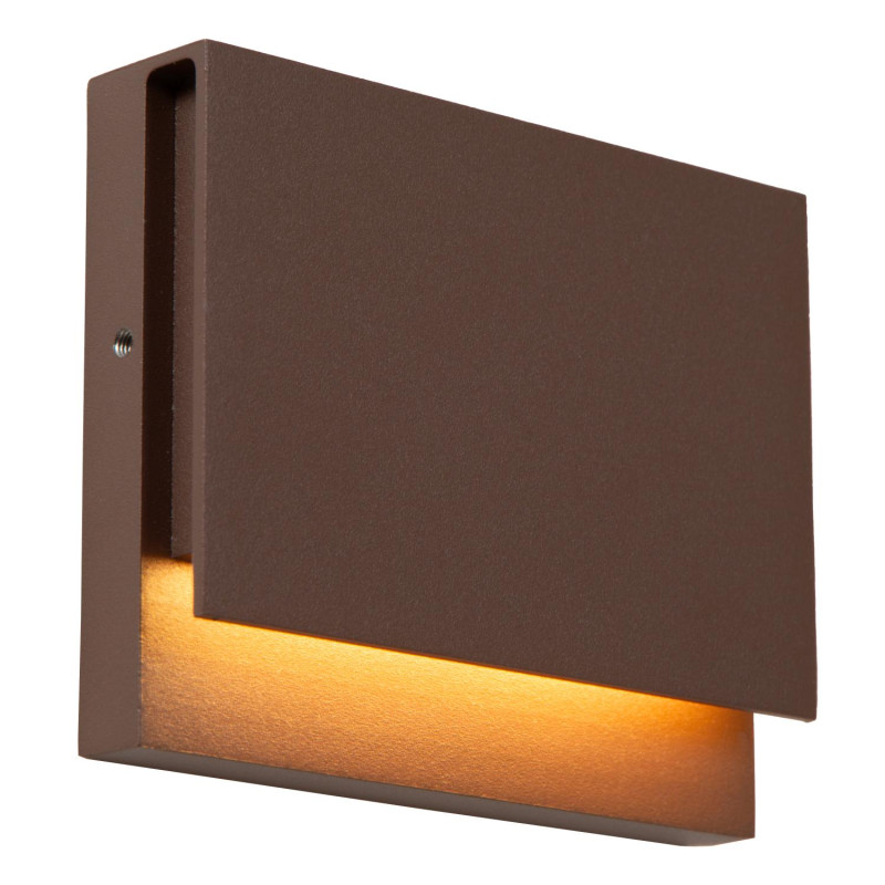 Lucide LOMAR - Applique murale Intérieur/Extérieur - LED - 1x6W 2700K - IP54 - Rouille - Essential