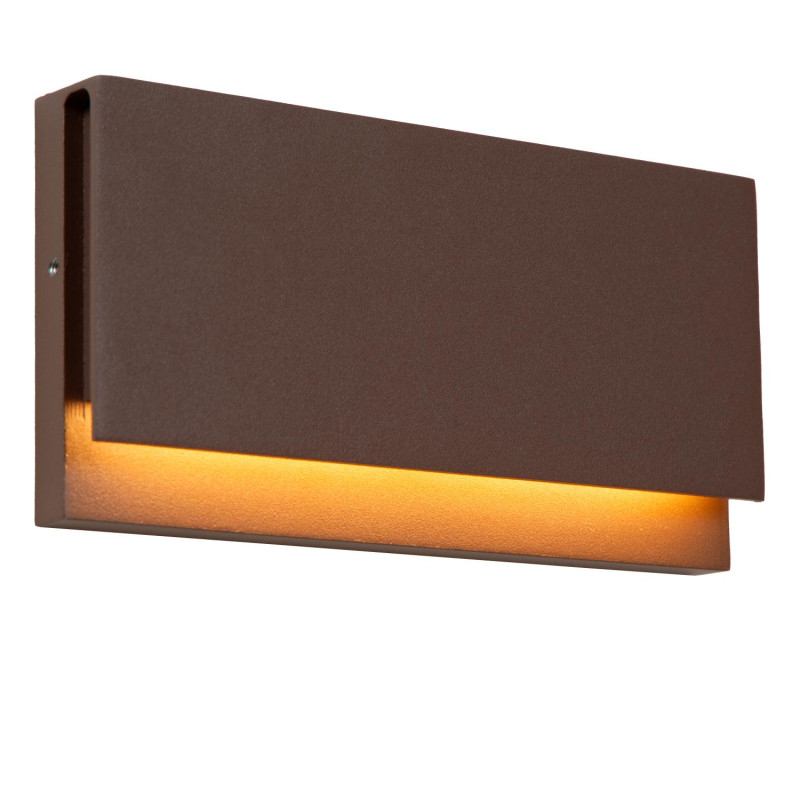 Lucide LOMAR - Applique murale Intérieur/Extérieur - LED - 1x10W 2700K - IP54 - Rouille - Essential