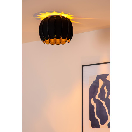 Lucide SPENCER - Plafonnier - Ø 30 cm - 1xE27 - Noir